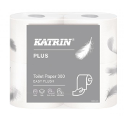 Toaletný papier 2-vrstvový KATRIN Toilet 300 rýchlorozpustný 4ks