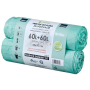 Vrecia zaväzovacie HDPE 60 ℓ, 60 x 70 cm 16 mic. (2 bal.x10 ks) zelené