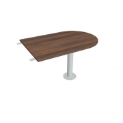 Doplnkový stôl Gate, 120x75,5x80 cm, orech/kov