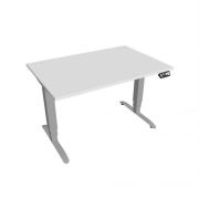 Pracovný stôl Motion, PO, 3S, 120x61 - 128x80 cm, biela/sivá
