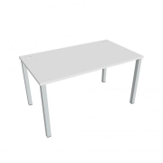 Pracovný stôl Uni, 140x75,5x80 cm, biela/sivá