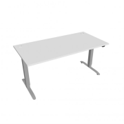Pracovný stôl Motion, ZO, 2S, 160x70,5-120,5x80 cm, biela/sivá