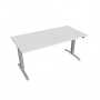 Pracovný stôl Motion, ZO, 2S, 160x70,5-120,5x80 cm, biela/sivá