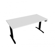 Pracovný stôl Motion, PO, 2S, 160x70,5-120,5x80 cm, biela/čierna