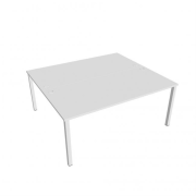 Pracovný stôl Uni, zdvojený, 180x75,5x160 cm, biela/biela