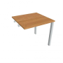 Pracovný stôl Uni k pozdĺ. reťazeniu, 80x75,5x80 cm, jelša/sivá