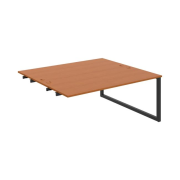 Pracovný stôl UNI O, k pozdĺ. reťazeniu, 180x75,5x160 cm, čerešňa/čierna