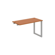 Pracovný stôl UNI O, k pozdĺ. reťazeniu, 120x75,5x60 cm, čerešňa/sivá
