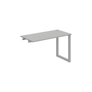 Pracovný stôl UNI O, k pozdĺ. reťazeniu, 120x75,5x60 cm, sivá/sivá