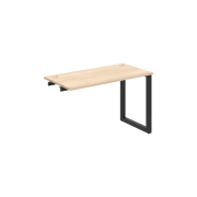 Pracovný stôl UNI O, k pozdĺ. reťazeniu, 120x75,5x60 cm, agát/čierna