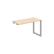 Pracovný stôl UNI O, k pozdĺ. reťazeniu, 120x75,5x60 cm, agát/sivá