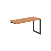 Pracovný stôl UNI O, k pozdĺ. reťazeniu, 140x75,5x60 cm, jelša/čierna