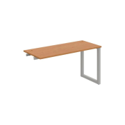 Pracovný stôl UNI O, k pozdĺ. reťazeniu, 140x75,5x60 cm, jelša/sivá