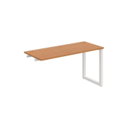 Pracovný stôl UNI O, k pozdĺ. reťazeniu, 140x75,5x60 cm, jelša/biela