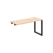 Pracovný stôl UNI O, k pozdĺ. reťazeniu, 140x75,5x60 cm, agát/čierna