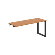 Pracovný stôl UNI O, k pozdĺ. reťazeniu, 160x75,5x60 cm, jelša/čierna