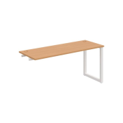Pracovný stôl UNI O, k pozdĺ. reťazeniu, 160x75,5x60 cm, buk/biela