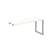Pracovný stôl UNI O, k pozdĺ. reťazeniu, 160x75,5x60 cm, biela/sivá