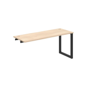 Pracovný stôl UNI O, k pozdĺ. reťazeniu, 160x75,5x60 cm, agát/čierna