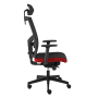 Kancelárska stolička GAME VIP SYN čierno/červená (B8033) + PDH 3D + podrúčky P44