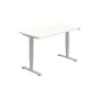 Pracovný stôl RUN, ZO, 3S, 140x64,5-130,5x80 cm, biela/sivá