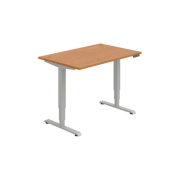 Pracovný stôl RUN, PO, 3S, 120x64,5-130,5x80 cm, jelša/sivá