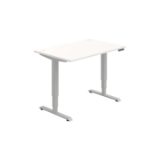 Pracovný stôl RUN, PO, 3S, 120x64,5-130,5x80 cm, biela/sivá