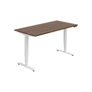 Pracovný stôl RUN, PO, 3S, 160x64,5-130,5x80 cm, orech/biela