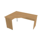 Pracovný stôl Gate, ergo, pravý, 160x75,5x120 cm, dub/dub