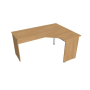 Pracovný stôl Gate, ergo, ľavý, 160x75,5x120 cm, dub/dub
