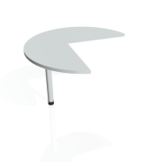 Doplnkový stôl Gate, ľavý, 100x75,5 cm, sivá/kov