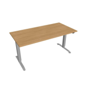 Pracovný stôl Motion, ZO, 2S, 160x70,5-120,5x80 cm, dub/sivá
