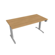Pracovný stôl Motion, PO, 2S, 160x70,5-120,5x80 cm, dub/sivá
