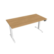 Pracovný stôl Motion, PO, 2S, 160x70,5-120,5x80 cm, dub/biela