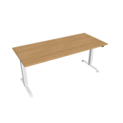 Pracovný stôl Motion, ZO, 2S, 180x70,5-120,5x80 cm, dub/biela