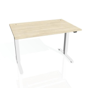 Pracovný stôl Motion, ZO, 2S, 160x70,5-120,5x80 cm, agát/biela