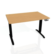 Pracovný stôl Motion, PO, 2S, 160x70,5-120,5x80 cm, buk/čierna