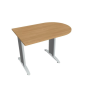 Doplnkový stôl Flex, 120x75,5x80 cm, dub/kov