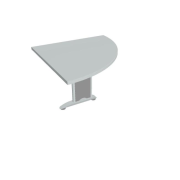 Doplnkový stôl Flex, pravý, 80x75,5x80 cm, sivá/kov
