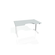 Pracovný stôl Motion Ergo, ZO, 2S, 140x70,5-120,5x90 cm, sivá/biela