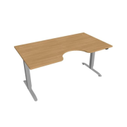 Pracovný stôl Motion Ergo, ZO, 2S, 160x70,5-120,5x90 cm, dub/sivá