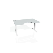 Pracovný stôl Motion Ergo, ZO, 3S, 160x61-128x90 cm, sivá/biela