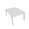Pracovný stôl UNI A, 120x75,5x160 cm, biela/sivá