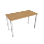Pracovný stôl Uni, 120x75,5x60 cm, dub/biela