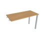Pracovný stôl Uni k pozdĺ. reťazenie, 120x75,5x60 cm, dub/biela