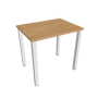 Pracovný stôl Uni, 80x75,5x60 cm, dub/biela