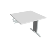 Rokovací stôl Flex, 80x75,5x80 cm, biely/kov