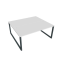 Pracovný stôl UNI O, 180x75,5x160 cm, biela/čierna