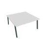 Pracovný stôl UNI A, 160x75,5x160 cm, biela/čierna