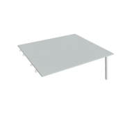 Pracovný stôl UNI A, k pozdĺ. reťazeniu, 180x75,5x160 cm, sivá/biela